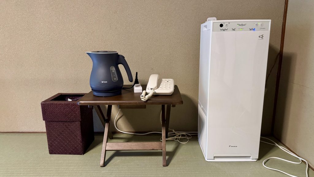 客室の電気ポットなどの設備