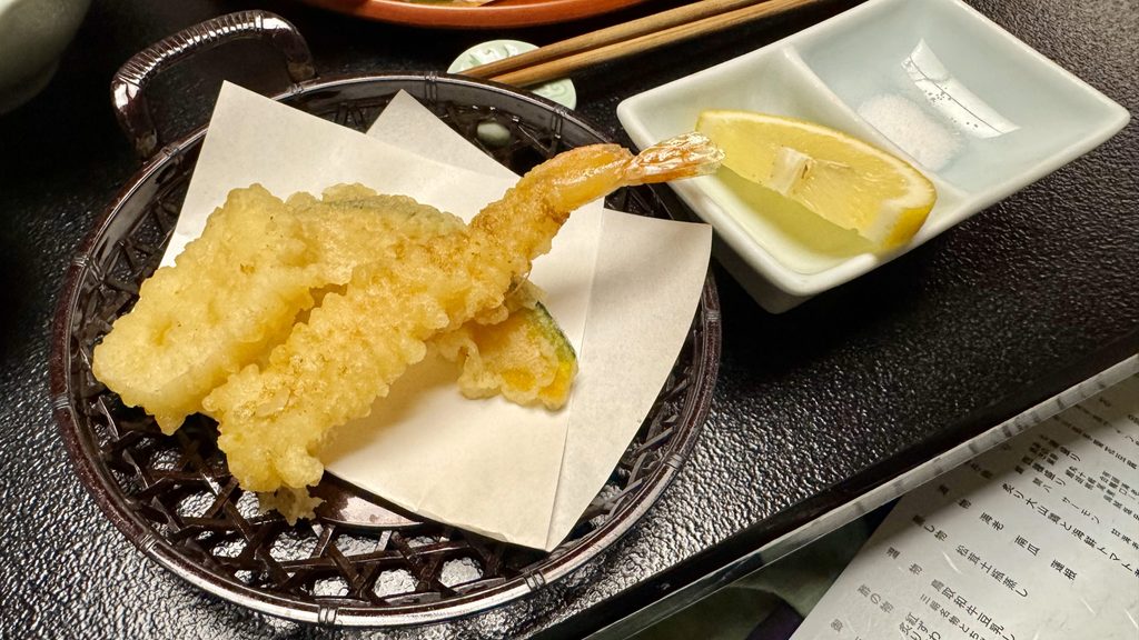依山楼岩崎の夕食 天ぷら